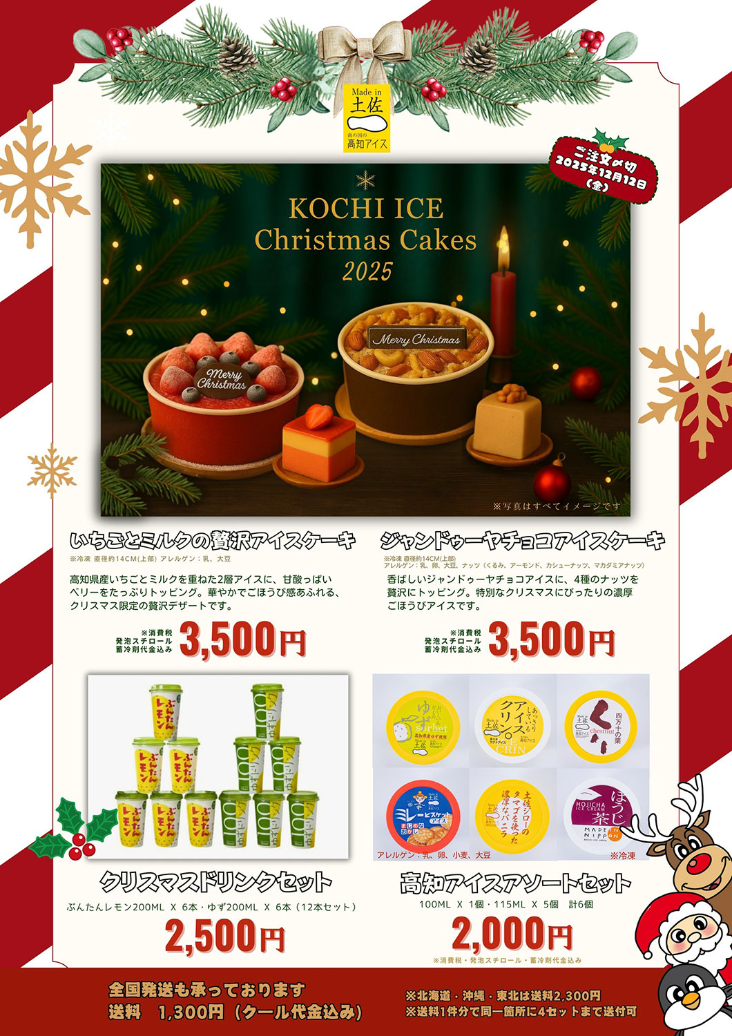 2025クリスマスケーキチラシ